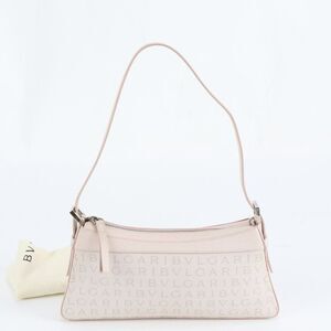 Bvlgari Logomania Leather Shoulder Bag Tote Hand Pink